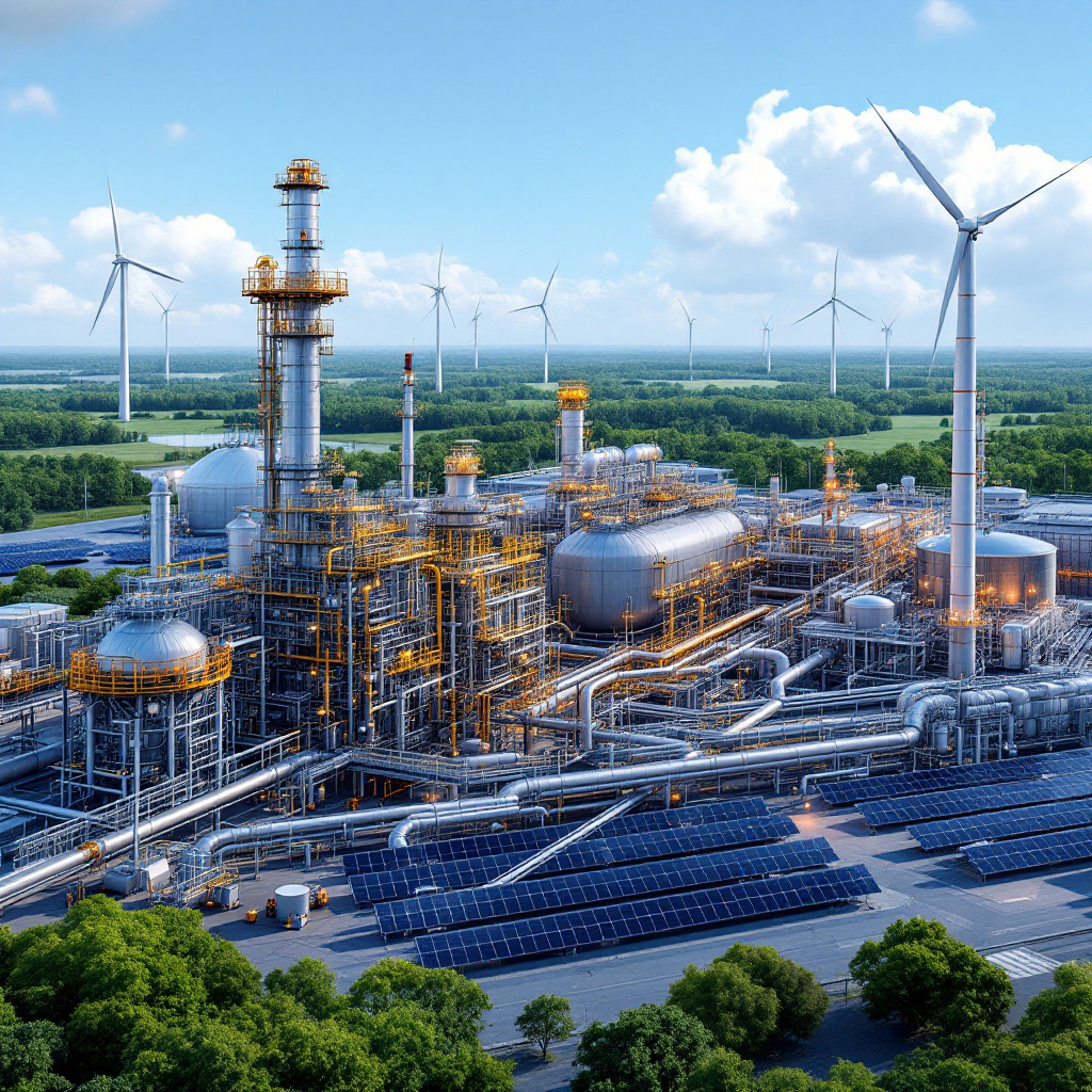 CO2 in Kraftstoff umwandeln Verfahren in einer modernen E-Fuel-Anlage